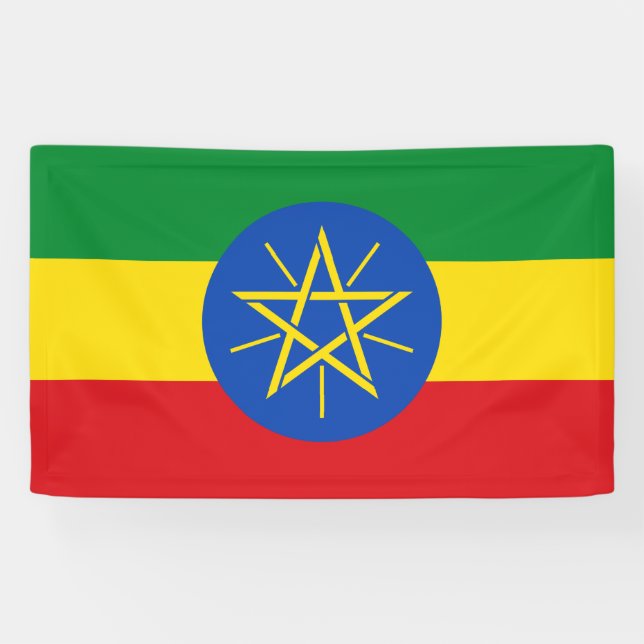 Flagge Äthiopiens Banner (Horizontal)