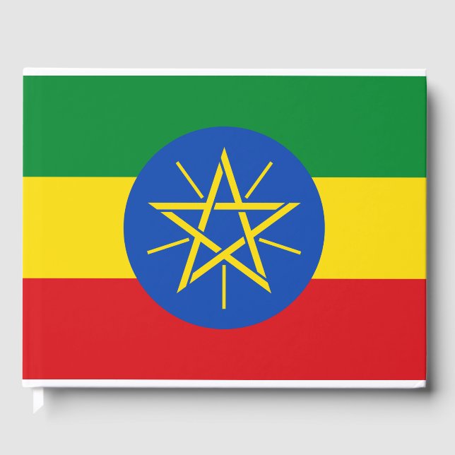 Flagge Äthiopiens Gästebuch (Vorderseite)
