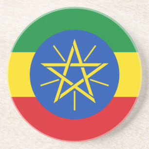 Flagge Äthiopiens Getränkeuntersetzer