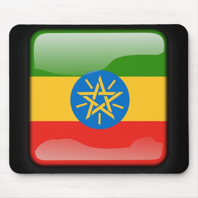 Flagge Äthiopiens Mousepad (Vorne)