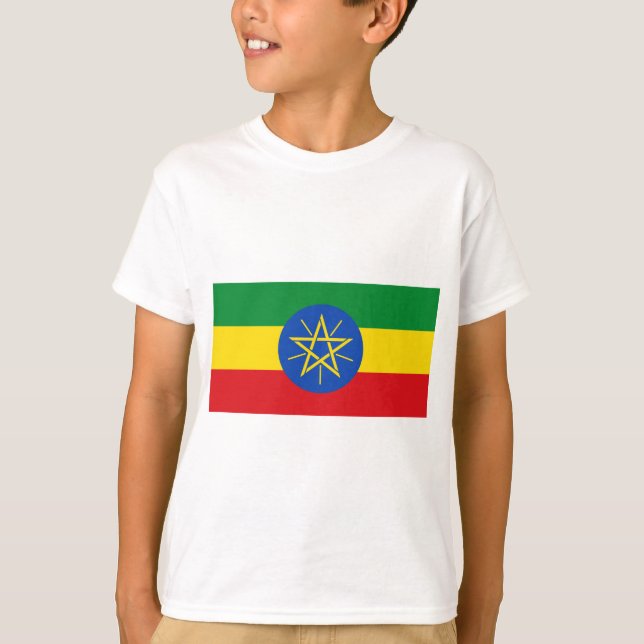 Flagge Äthiopiens T-Shirt (Vorderseite)