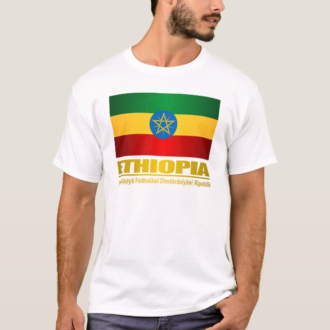 Flagge Äthiopiens T-Shirt (Vorderseite)