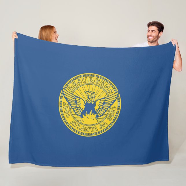 Flagge Atlanta (Georgien, USA) Fleecedecke (Beispiel)