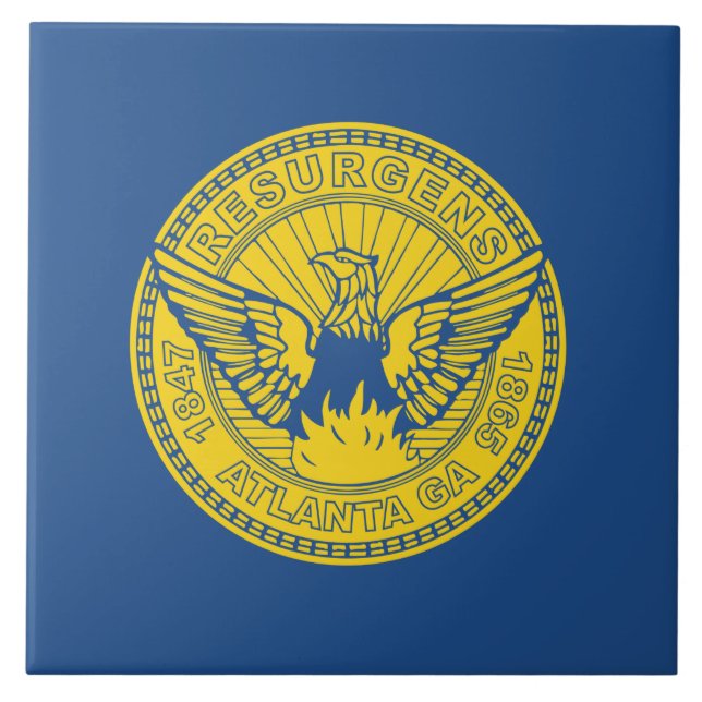 Flagge Atlanta (Georgien, USA) Fliese (Vorderseite)
