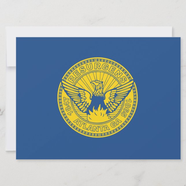 Flagge Atlanta (Georgien, USA) Karte (Vorderseite)