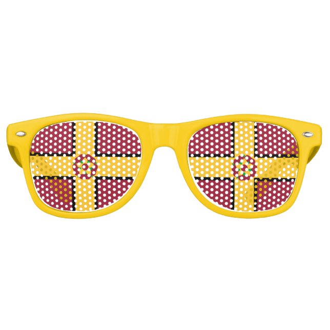 Flagge auf der Retro-Sonnenbrille Northamptonshire Partybrille (Vorderseite)