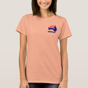 Flagge auf Karte Australiens T-Shirt