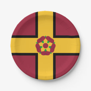 Flagge auf Northamptonshire-Papiertellern Pappteller
