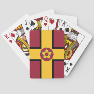 Flagge auf Northamptonshire-Spielkarten Spielkarten
