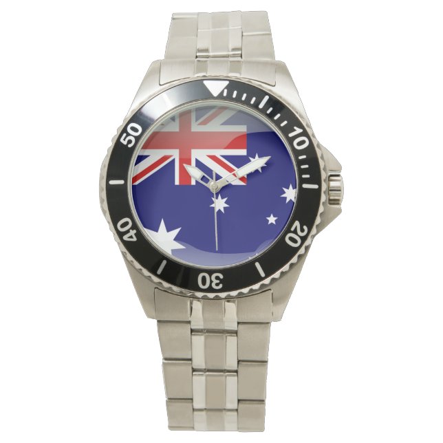 Flagge Australiens Armbanduhr (Vorderseite)