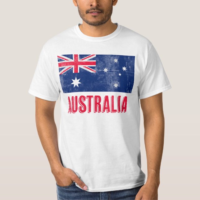 Flagge Australiens (Grunge Look) T-Shirt (Vorderseite)