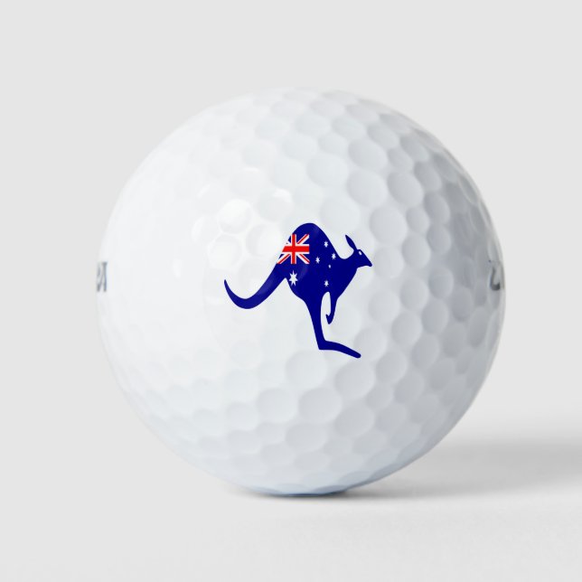 Flagge Australiens Kangaroo Golfball (Vorderseite)