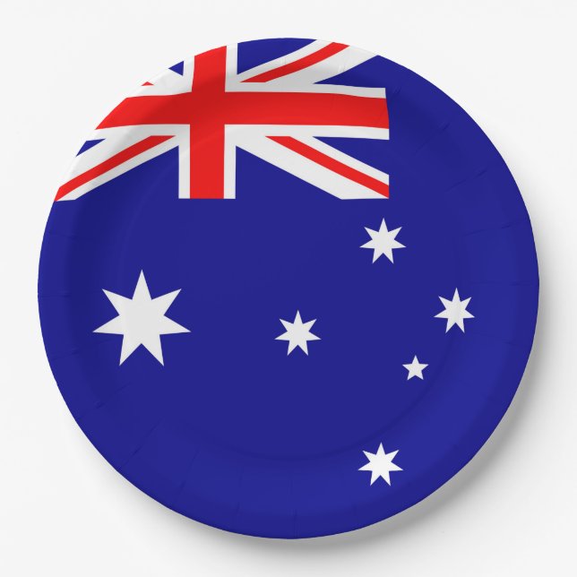 Flagge Australiens Pappteller (Vorderseite)