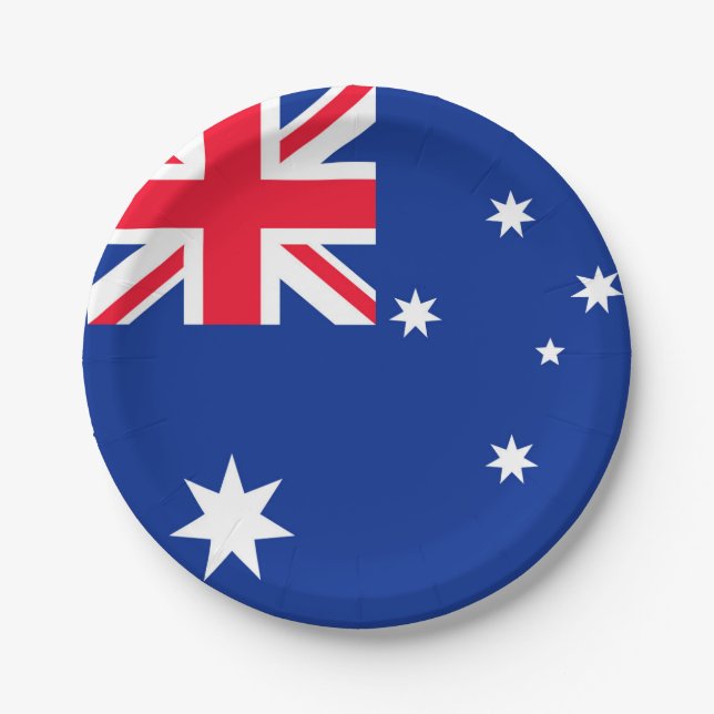 Flagge Australiens Pappteller (Vorderseite)