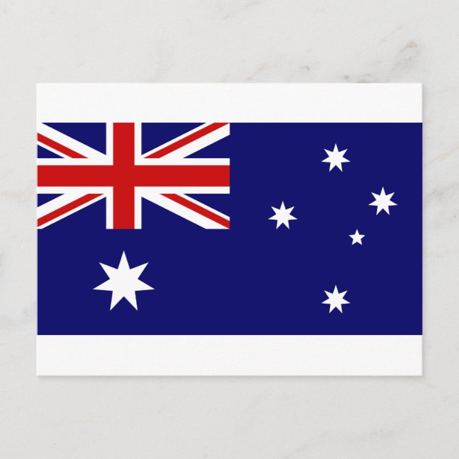 Flagge Australiens Postkarte (Vorderseite)