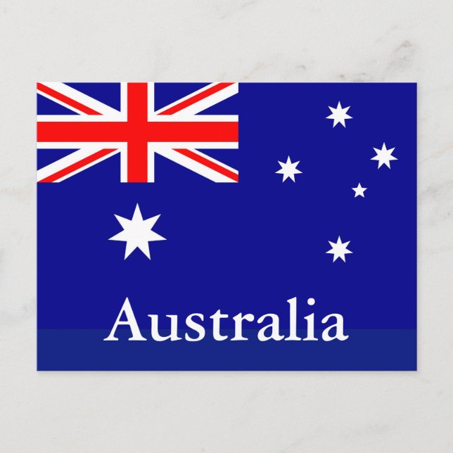 Flagge Australiens Postkarte (Vorderseite)