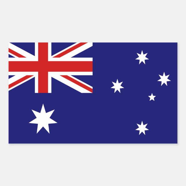 Flagge Australiens Rechteckiger Aufkleber (Vorderseite)