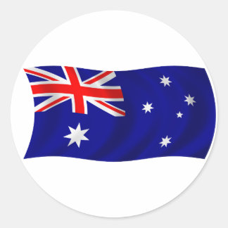 Flagge Australiens Runder Aufkleber