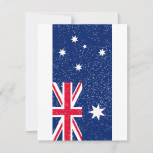 Flagge Australiens, Vintag Feiertagskarte