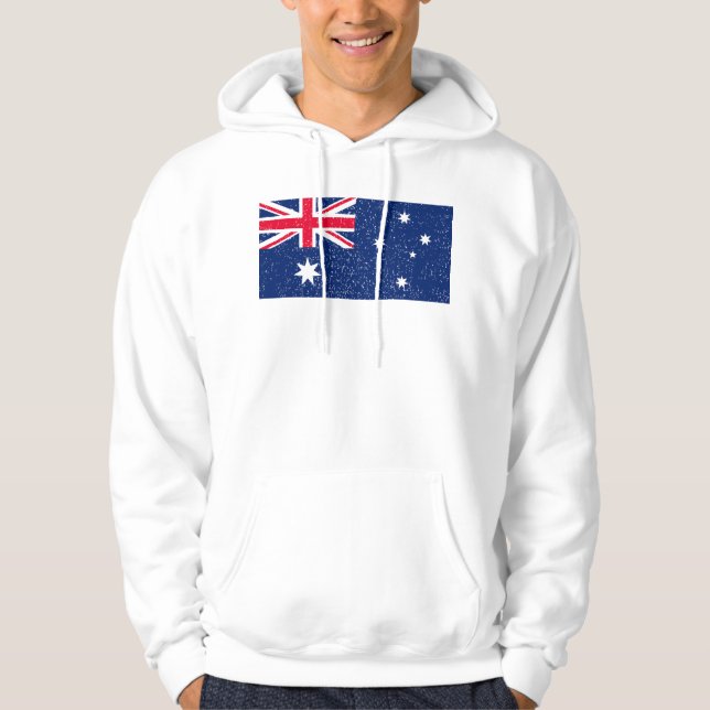 Flagge Australiens, Vintag Hoodie (Vorderseite)