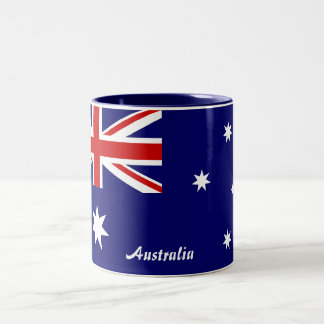 Flagge Australiens Zweifarbige Tasse