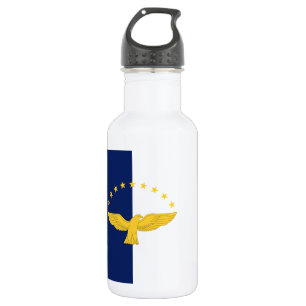 Flagge Azoren (Portugal) Edelstahlflasche