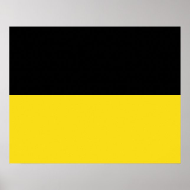 Flagge Baden-Württembergs (deutscher Staat) Poster (Vorne)