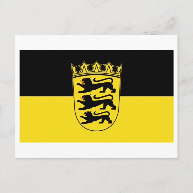 Flagge Baden-Württembergs Postkarte (Vorderseite)
