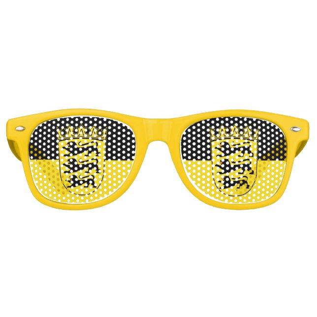 Flagge Baden-Württembergs Retro-Sonnenbrille Partybrille (Vorderseite)
