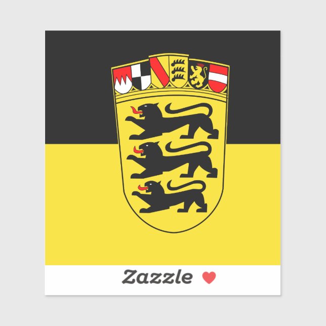 Flagge Baden-Württembergs Vinyl Sticker (Blatt)