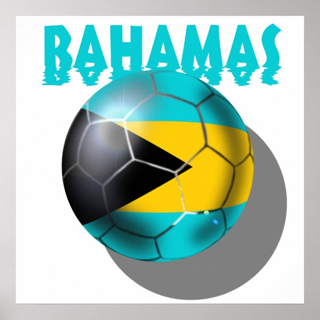 Flagge Bahamas - Karibische Flagge Bahamas Poster (Vorne)