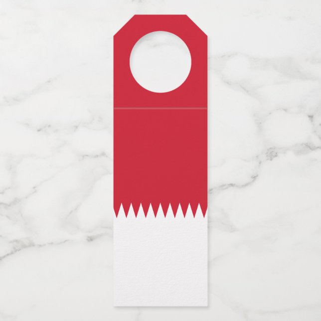 Flagge Bahrain Flaschenanhänger (Vorderseite)