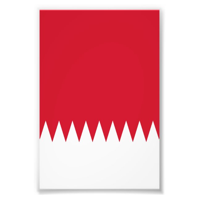 Flagge Bahrain Fotodruck (Vorne)