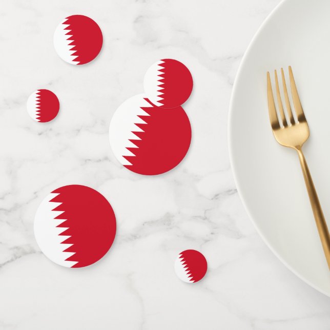 Flagge Bahrain Konfetti (Gruppe)