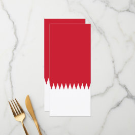 Flagge Bahrain Menükarte