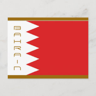 Flagge Bahrain Postkarte