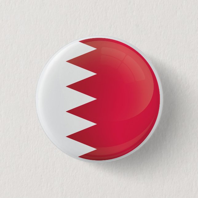Flagge Bahrain Runde Icon Button (Vorderseite)