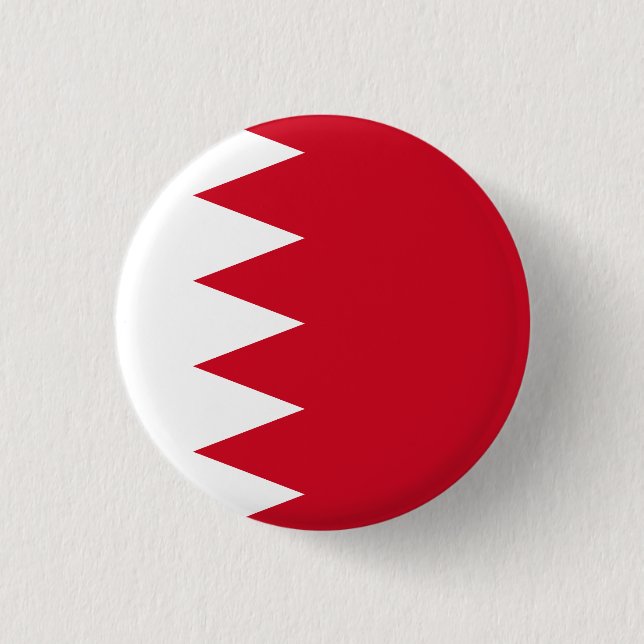 Flagge Bahrains Button (Vorderseite)