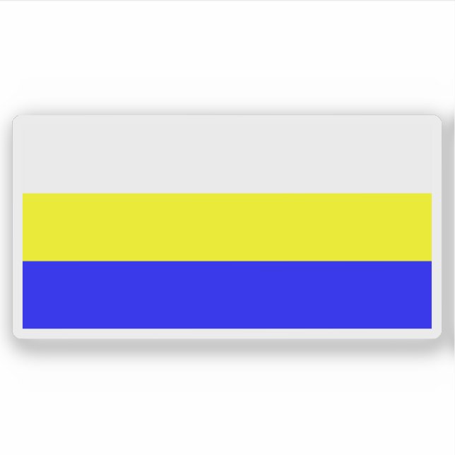 Flagge Bakars, Kroatien Aufkleber (Vorderseite)