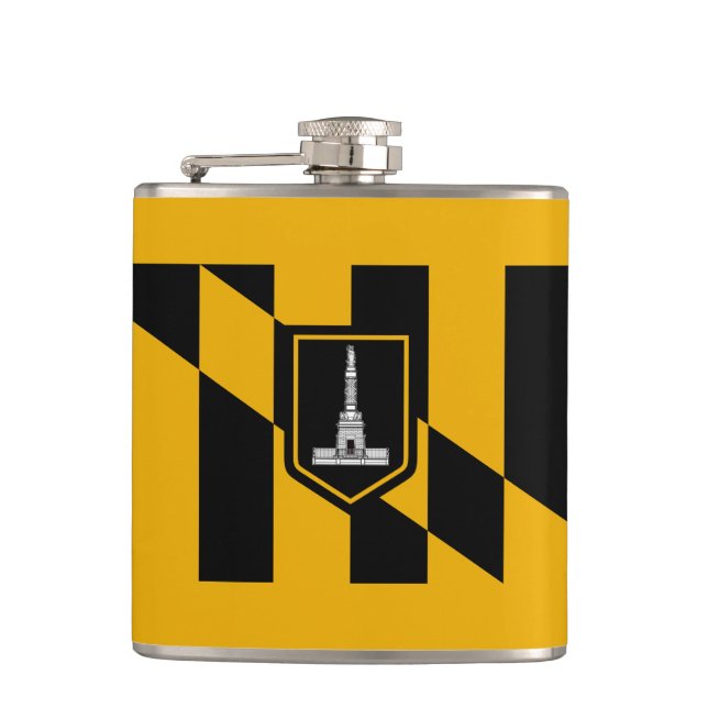 Flagge Baltimore Flasche Flachmann (Vorderseite)