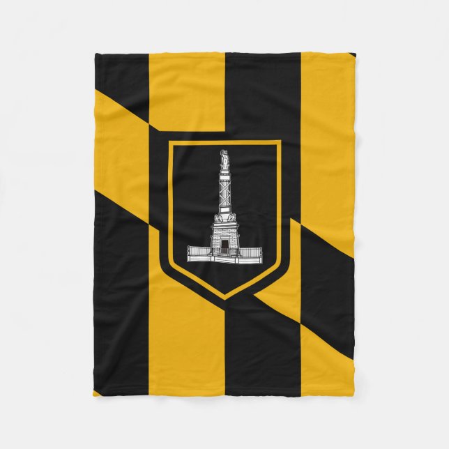Flagge Baltimore, Maryland Fleecedecke (Vorderseite)