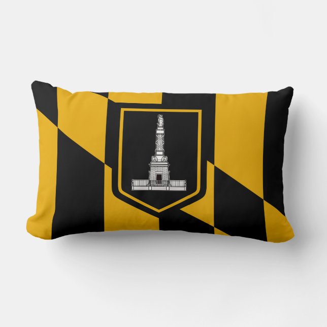 Flagge Baltimore, Maryland Lumbar Pillow Lendenkissen (Vorderseite)