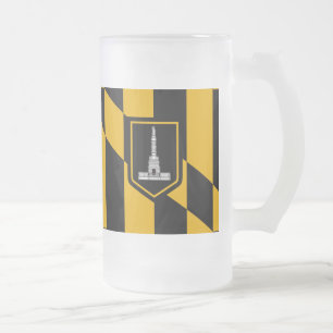 Flagge Baltimore, Maryland Mattiert Glass Beer Tas Mattglas Bierglas