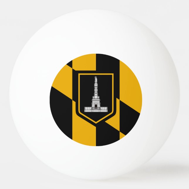 Flagge Baltimore, Maryland Ping Pong Ball Tischtennisball (Vorderseite)