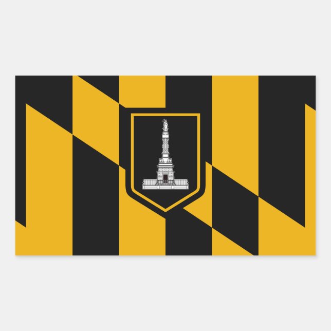 Flagge Baltimore Rechteckiger Aufkleber (Vorderseite)