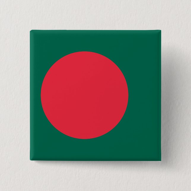 Flagge Bangladesch Button (Vorderseite)
