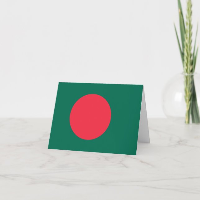 Flagge Bangladesch Karte (Vorderseite)