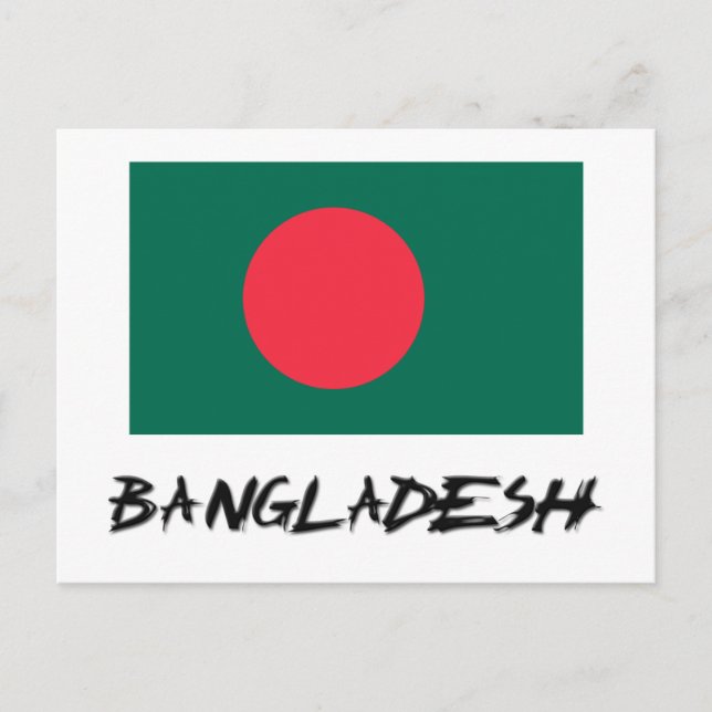 Flagge Bangladesch Postkarte (Vorderseite)