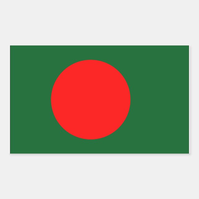 Flagge Bangladesch Rechteckiger Aufkleber (Vorderseite)