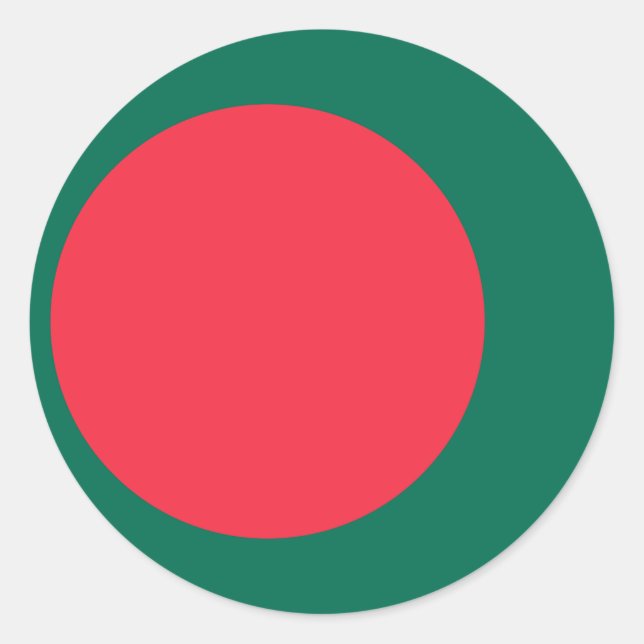 Flagge Bangladesch Runder Aufkleber (Vorderseite)